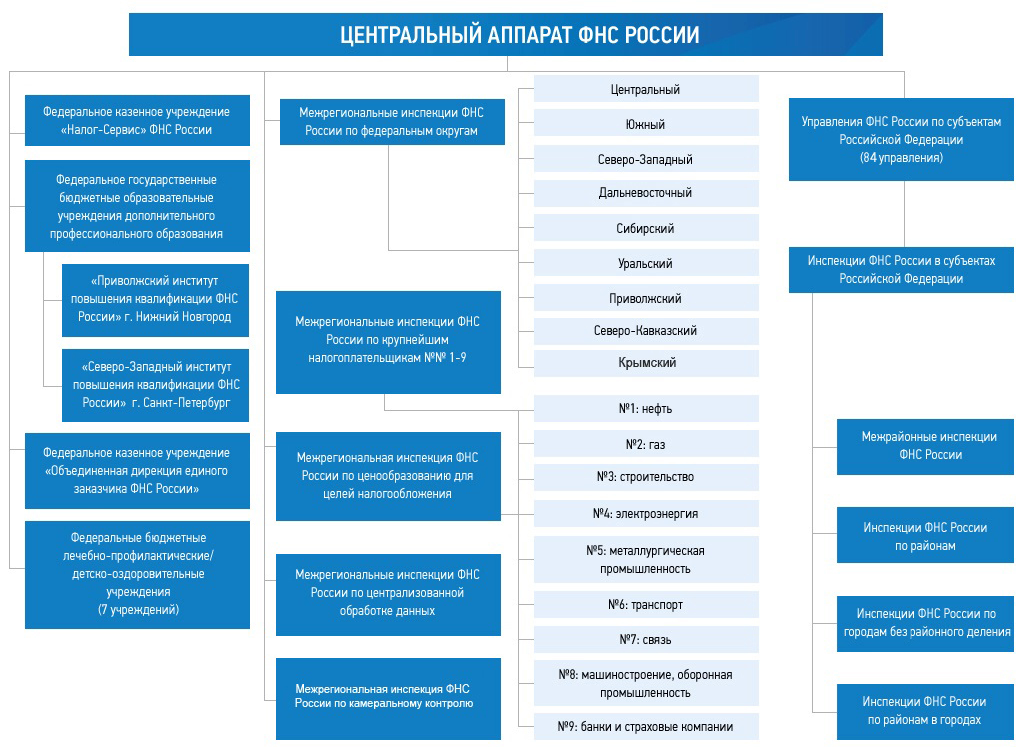 Структура налоговой инспекции схема