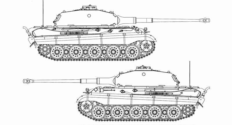 Чертеж танка тигра 2